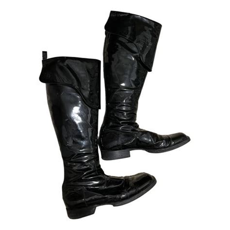 chanel patent leather pirate boots 2002|Chanel Patent Boots .